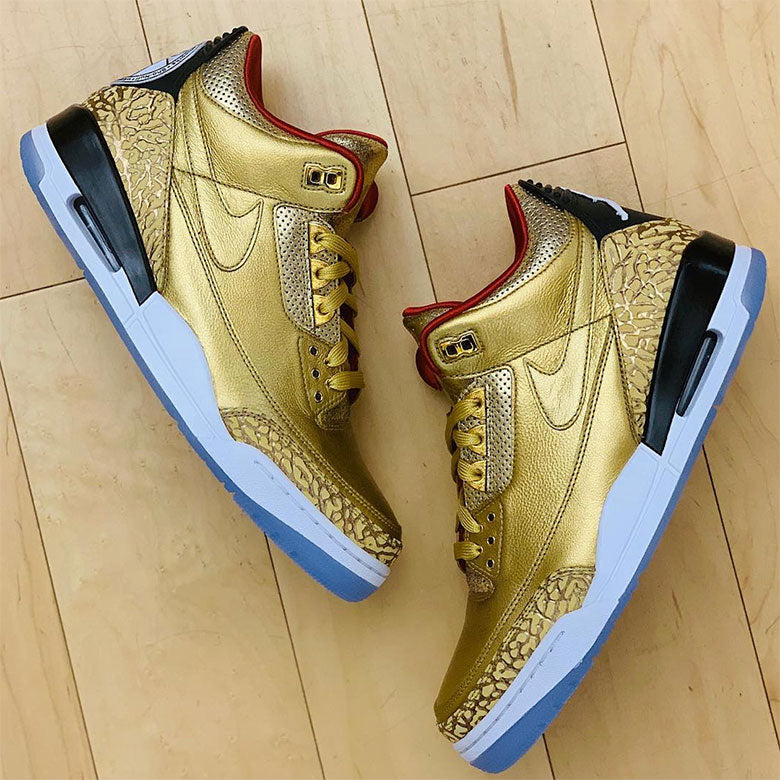 AIR JORDAN 3 RETRO "Spike Lee Gold 40 ACRES JTH" image 2