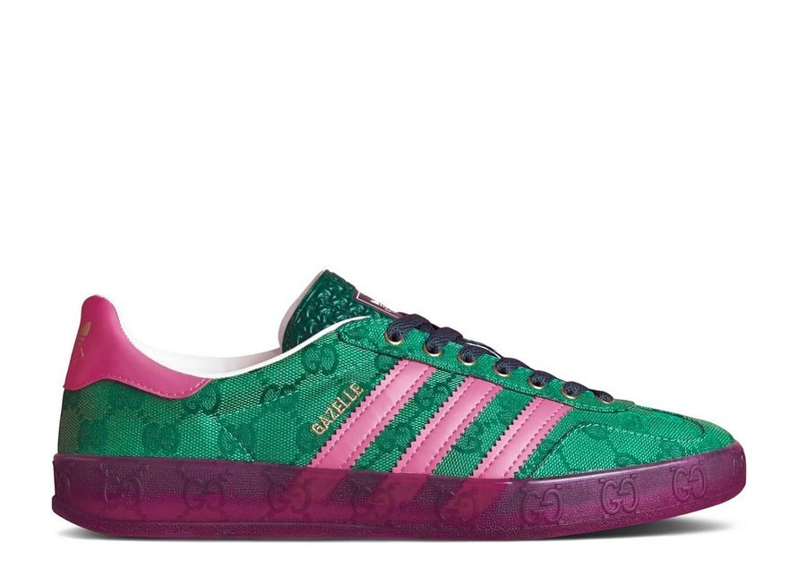 ADIDAS x GUCCI X WMNS GAZELLE 'GREEN GG MONOGRAM' image 0