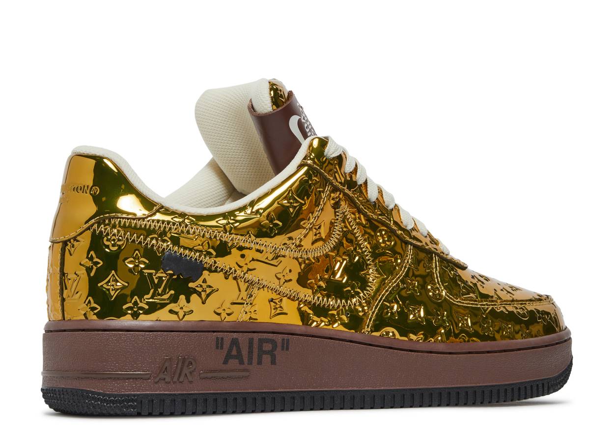 LOUIS VUITTON X AIR FORCE 1 LOW 'METALLIC GOLD' image 2