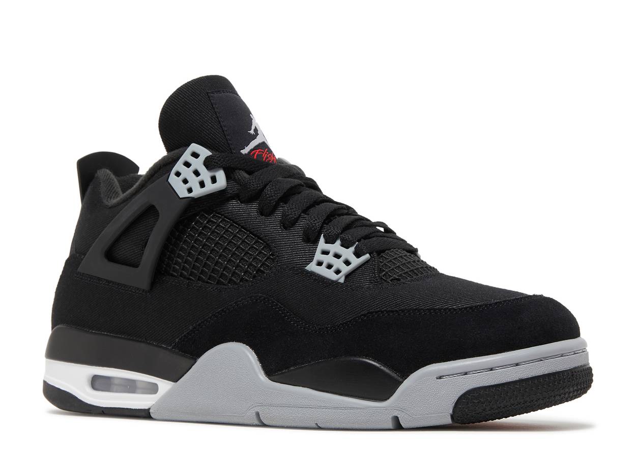 AIR JORDAN 4 RETRO 'BLACK CANVAS' image 1