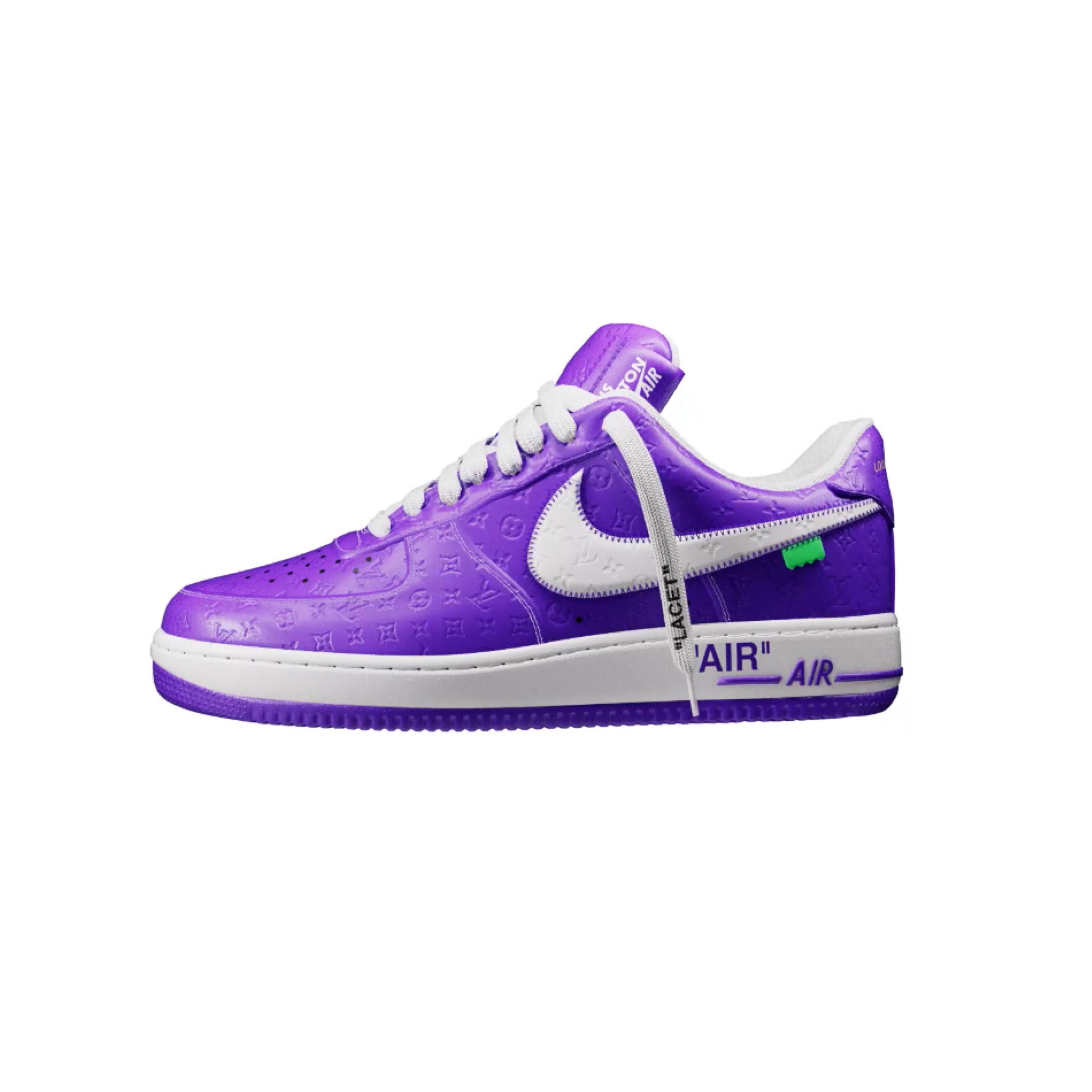 LOUIS VUITTON x NIKE AIR FORCE 1 LOW By Virgil Abloh PURPLE F&F image 0