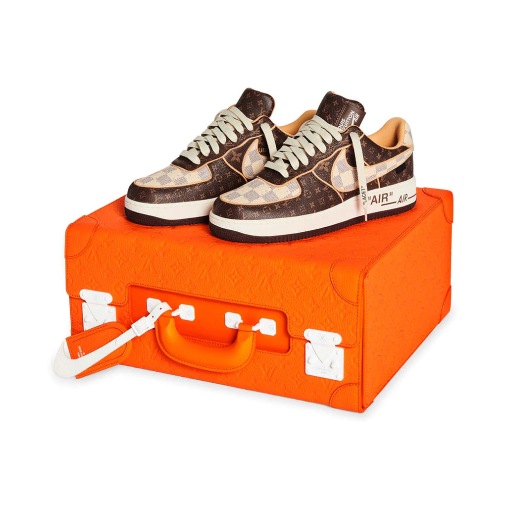 LOUIS VUITTON x NIKE AIR FORCE 1 LOW By Virgil Abloh Monogram Brown Damier Azur image 1