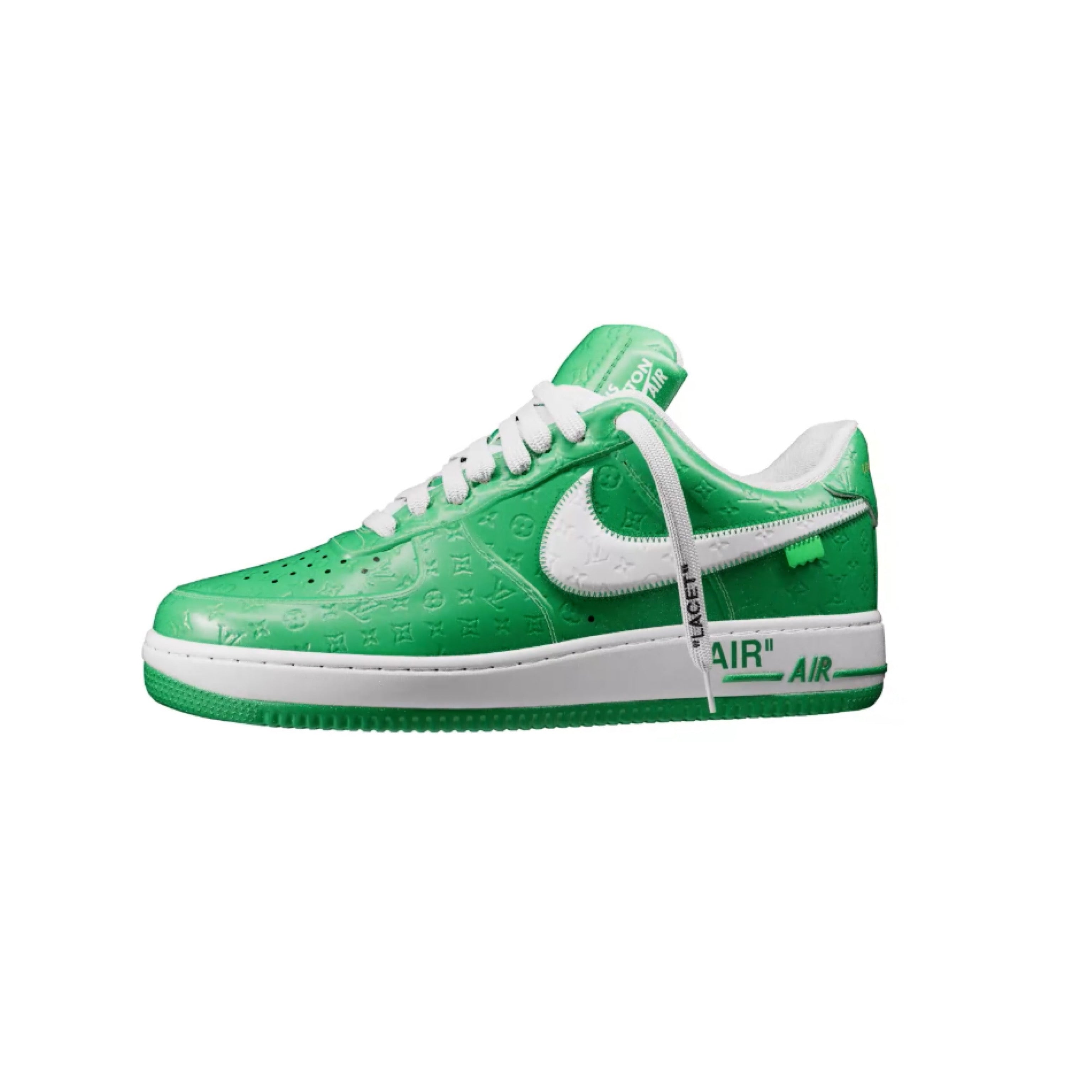 LOUIS VUITTON x NIKE AIR FORCE 1 LOW By Virgil Abloh GREEN F&F image 0