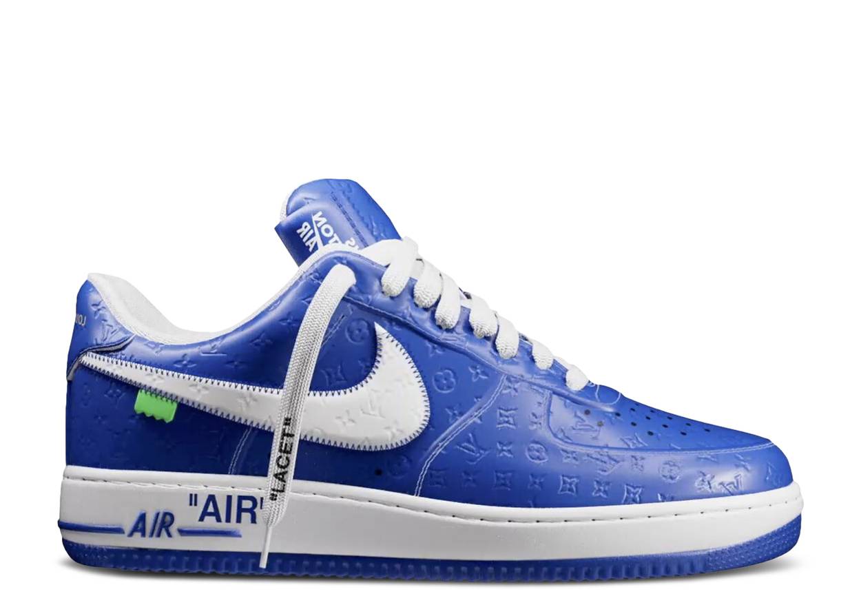 LOUIS VUITTON x NIKE AIR FORCE 1 LOW By Virgil Abloh ROYAL F&F image 0