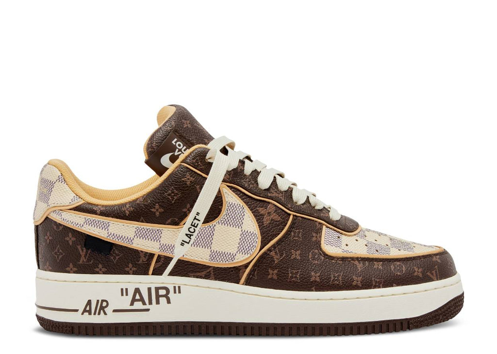 LOUIS VUITTON x NIKE AIR FORCE 1 LOW By Virgil Abloh Monogram Brown Damier Azur image 0