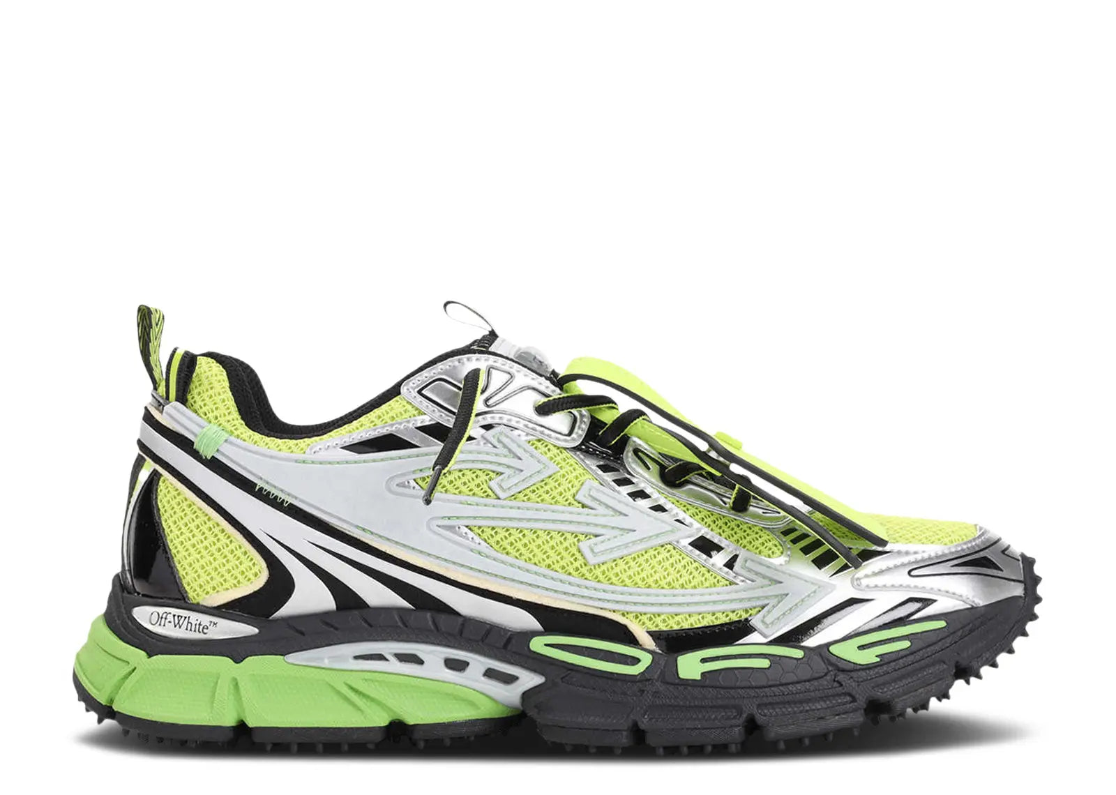 OFF-WHITE BE RIGHT BACK 'SILVER GREEN FLUO'
