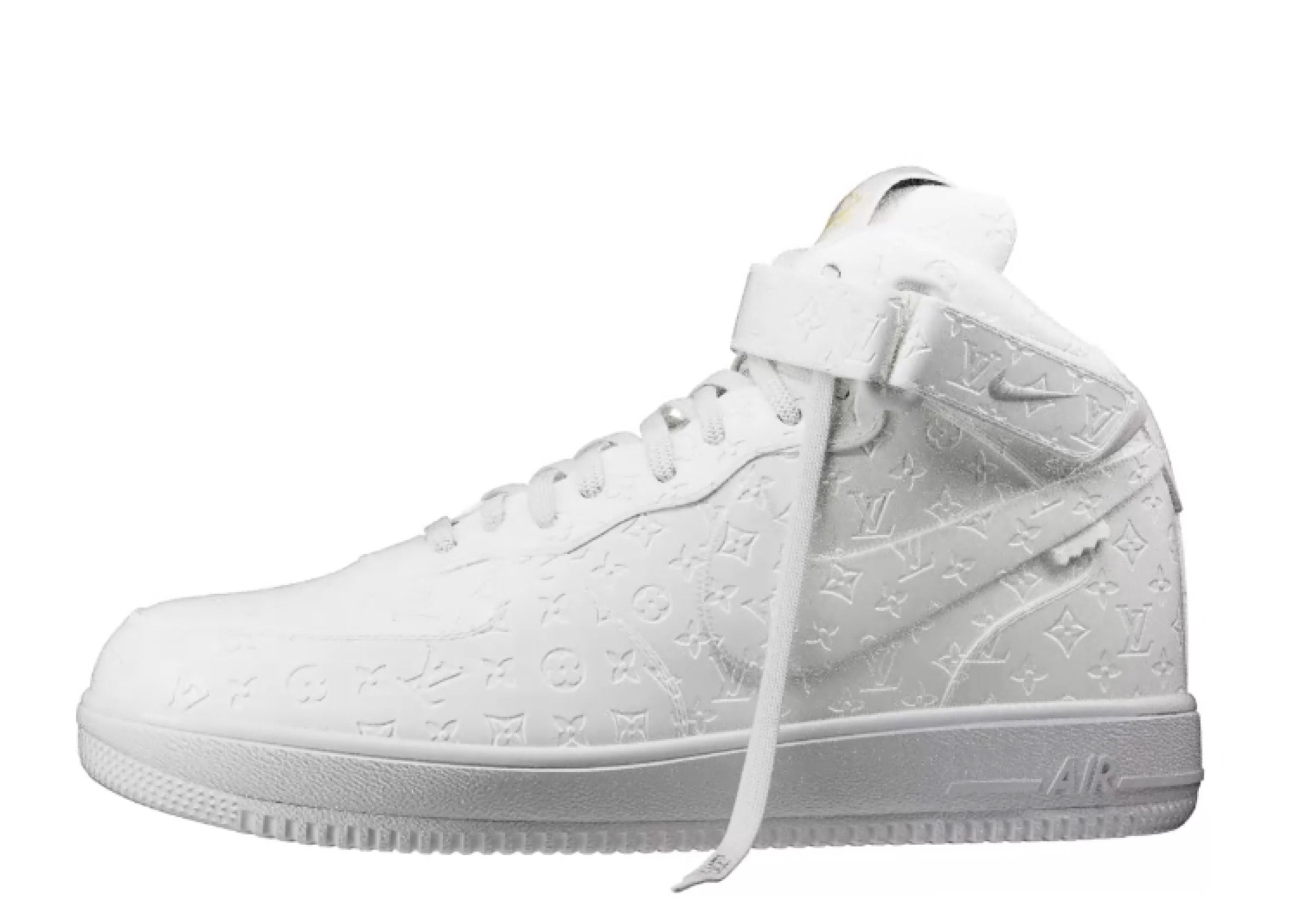 LOUIS VUITTON x NIKE AIR FORCE 1 MID By Virgil Abloh WHITE WHITE image 0