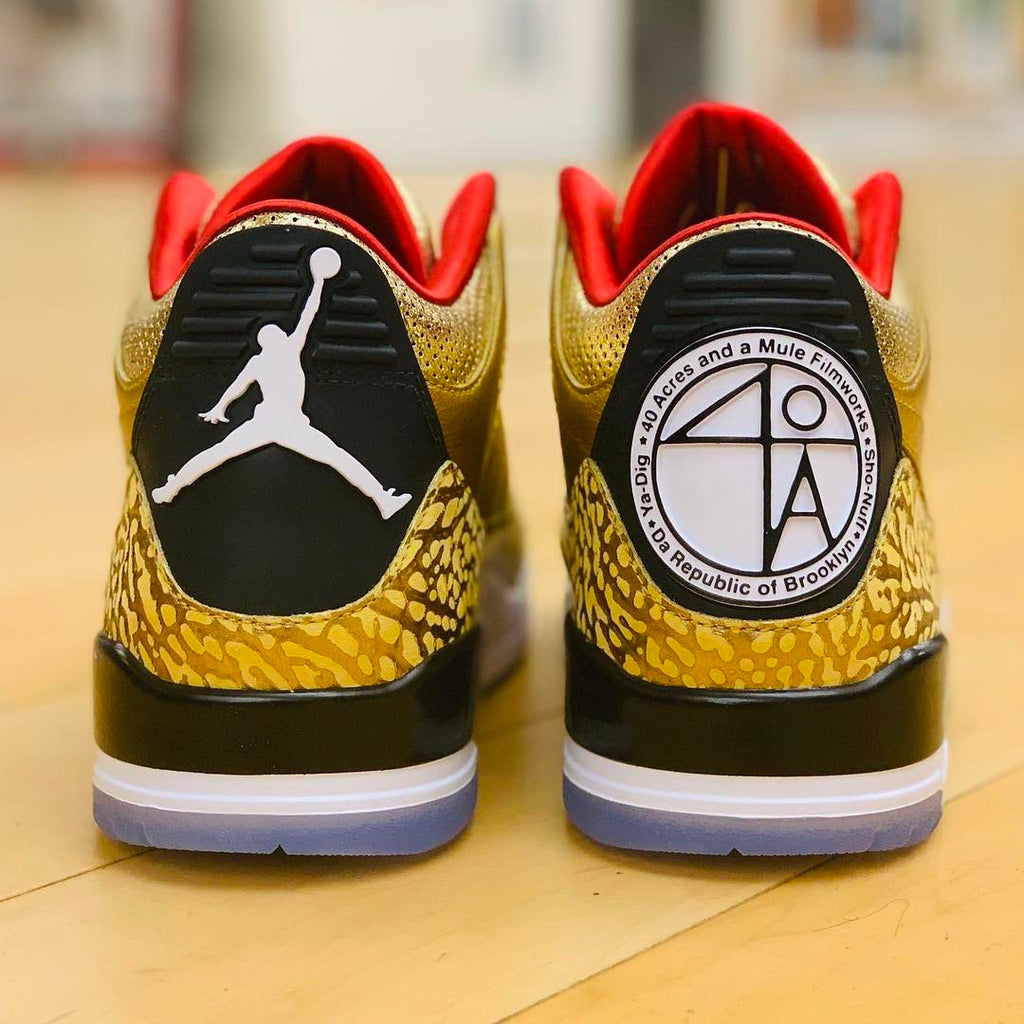 AIR JORDAN 3 RETRO "Spike Lee Gold 40 ACRES JTH" image 1