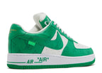 LOUIS VUITTON x NIKE AIR FORCE 1 LOW By Virgil Abloh WHITE GYM GREEN image 2