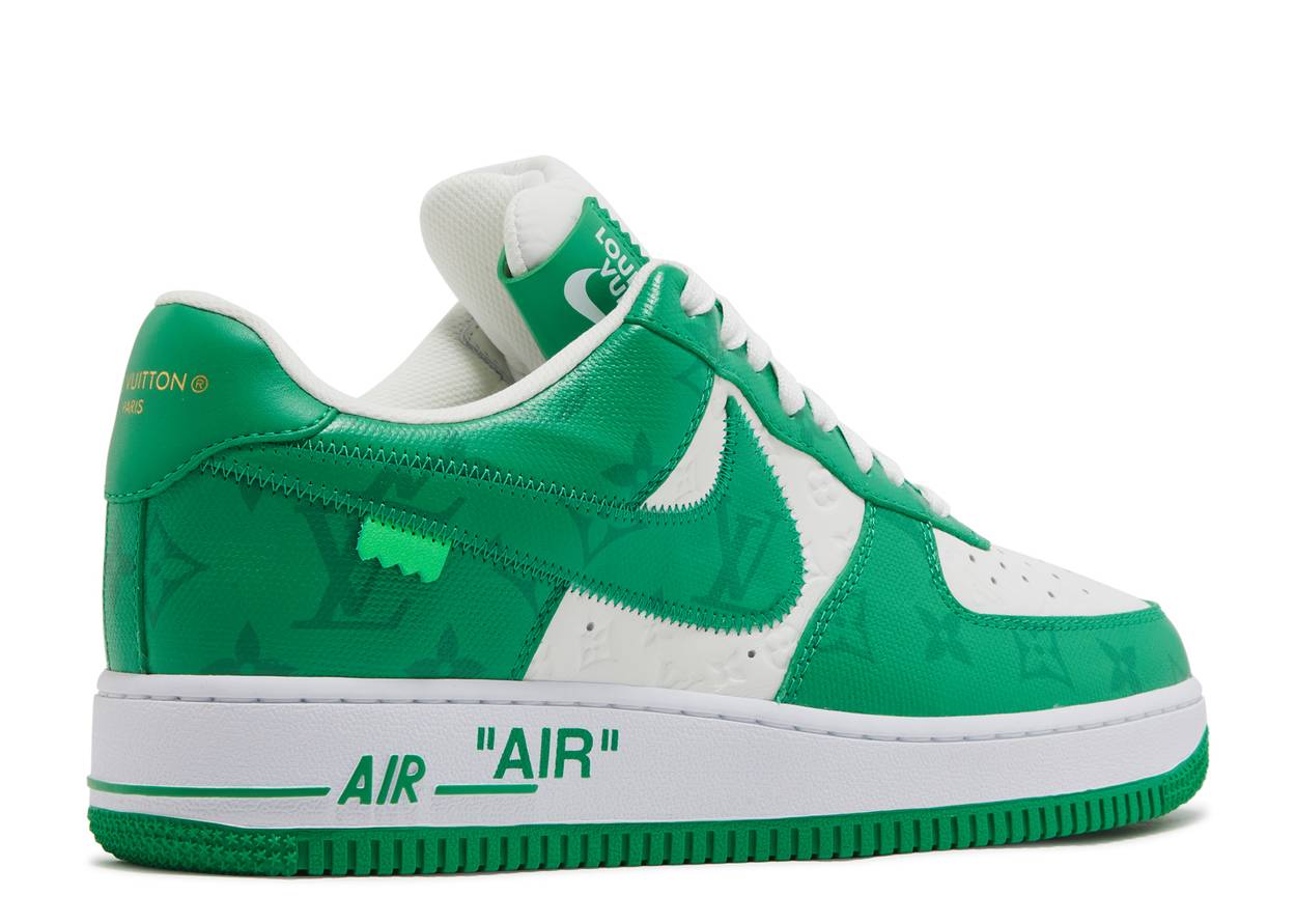 LOUIS VUITTON x NIKE AIR FORCE 1 LOW By Virgil Abloh WHITE GYM GREEN image 2